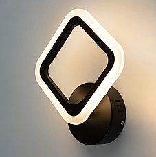 Світильник світлодіодний настінний, LED бра Sunlight чорний 6325/1SW, фото 3