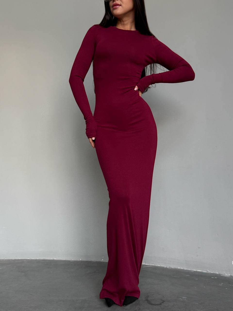 Жіноча базова сукня максі у стилі Skims, фото 1