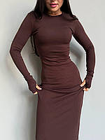 Жіноча базова сукня максі у стилі Skims, фото 2