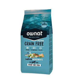 Беззерновий корм для собак усіх порід OWNAT GF PRIME ADULT OILY FISH (DOG) риба 12 кг