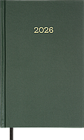 Щоденник датований 2026 (A5, жорстка обкладинка, зелений) Buromax Simple BM.21166-04