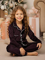 Дитячий домашній велюровий комплект піжама для дівчинки (140-164р)