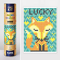 Картина за номерами стікерами в тубусі "Лисичка" 1200 стікерів. 1838, 33х48 см