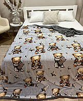 Дитяча ковдра покривало хутряна 150х210 Ведмедики