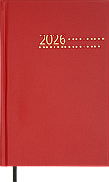 Щоденник датований 2026 (A5, жорстка обкладинка, червоний) Buromax Zest BM.21167-05