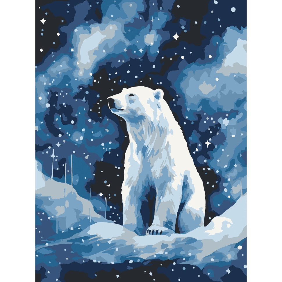 Картина за номерами 30х40 см. Полярний ведмідь AC11698, фото 1