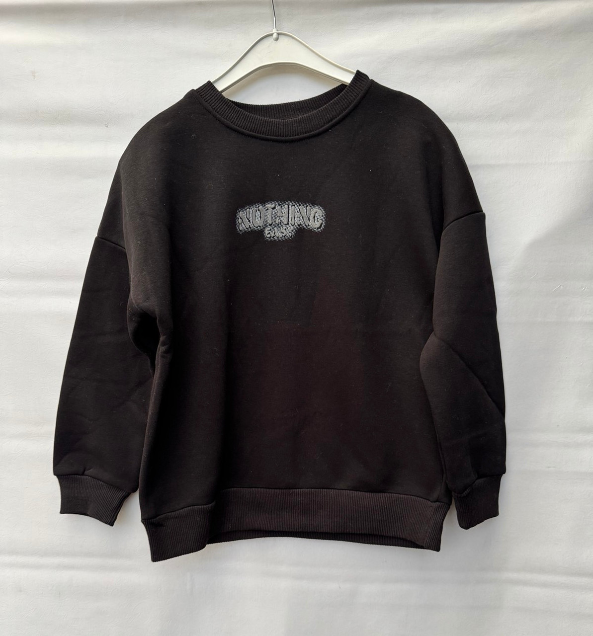 Чорний теплий реглан на хлопчиків 134,140,146,152 зросту Blueland Туреччина, фото 1