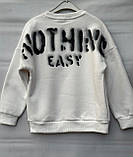 Білий теплий реглан на хлопчиків 134,140,146,152 зросту Blueland Туреччина, фото 2