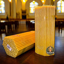 Свічка церковна № 40 2 упаковки (1 упаковка 200 штук) час горіння 90 хв