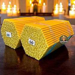 Свічка церковна № 60 2 упаковки (1 упаковка 300 штук) час горіння 1 година