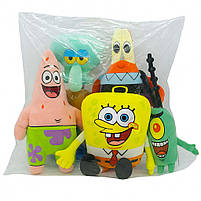 Набір м’яких іграшок Спанч Боб і друзі — 5 плюшевих героїв мультфільму, арт. 00692-21322-4, фото 5