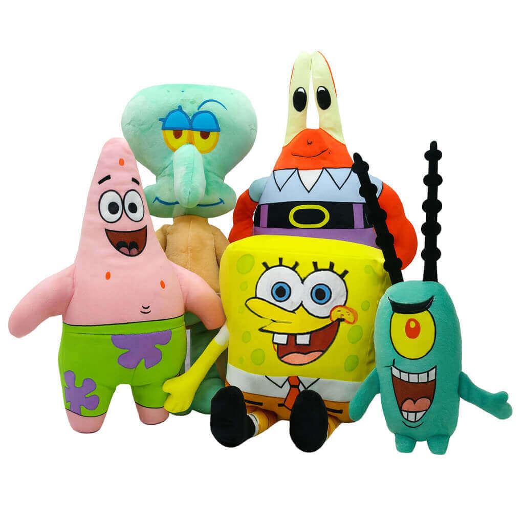 Набір м’яких іграшок Спанч Боб і друзі — 5 плюшевих героїв мультфільму, арт. 00692-21322-4, фото 1