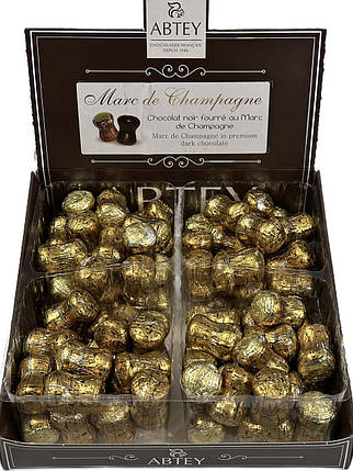 Шоколадні цукеркиШоколадні цукерки Abtey  Marc de Champagne Chocolate 84*10г 84*10г, фото 1