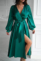 Атласна сукня на запах, фото 9