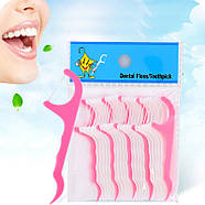 Флосери зубні 2-в-1 - 25 шт - Бамбукова нитка з тримачем, фото 2