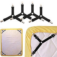 Тримачі для фіксації простирадла і наматрацника - Кліпси з затискачами - black TR, фото 3