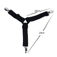 Тримачі для фіксації простирадла і наматрацника - Кліпси з затискачами - black TR, фото 7