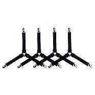 Тримачі для фіксації простирадла і наматрацника - Кліпси з затискачами - black TR, фото 8