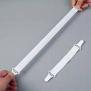 Фіксатори для простирадл — 4 шт — м'які кліпси, фото 4