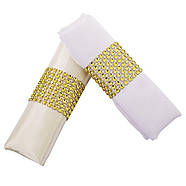 Сервірувальне кільце для серветок (зі стразами) - gold, фото 3