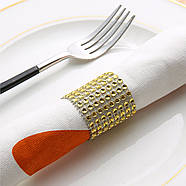 Сервірувальне кільце для серветок (зі стразами) - gold, фото 5