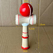 Кендама (Kendama) класична - дерев'яна іграшка-антистрес - red, фото 5