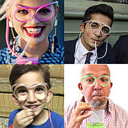 Креативні окуляри-трубочки для напоїв - Весела соломинка, фото 10