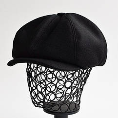 Кепі хуліганка тепла KENT&AVER, кашемір чорний 57-58