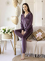 Дитячий домашній велюровий комплект на гудзиках піжам (140-164р)