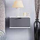 Тумба приліжкова навісна  "Токіо", Т-101 Білий матовий / Антрацит (30/20/30)