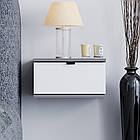 Тумба приліжкова навісна "Токіо", Т-101 Антрацит / Білий мат (30/20/30)