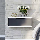 Тумба приліжкова  "Токіо", Т-102 Білий матовий / Антрацит(50/20/30)