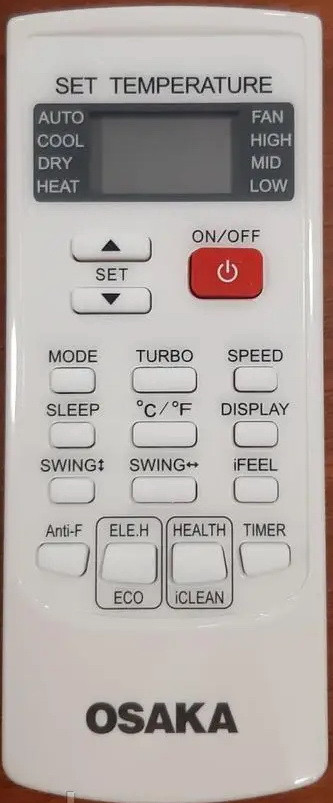 Пульт до кондиціонера Osaka STE-07HH3 Elite, фото 1