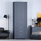 Шафа для одягу  "Саванна", К-823-1, Антрацит / Графіт (80/230/52), МДФ