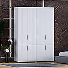 Шафа гардероб  Саванна №20, К-824-824, Білий мат (160/230/52), МДФ