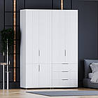 Шафа гардероб ,, Саванна" №21, К-824, K-823, Білий мат (160/230/52), МДФ