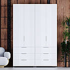 Шафа гардероб ,, Саванна" №22, К-823, К-823, Білий матовий (160/230/52), МДФ, DIPortes