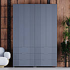 Шафа гардероб ,, Саванна" №22, К-823, К-823, Антрацит / Графіт (160/230/52), МДФ, DIPortes