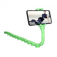 Гнучкий тримач для телефону з універсальними присосками Cute Worm Lazy Holder. Колір: зелений TD-86