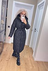 Пальто жіноче зимове стьобане 7886 | розміри s, m, l, фото 4