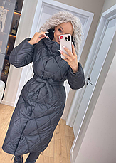 Пальто жіноче зимове стьобане 7886 | розміри s, m, l, фото 5