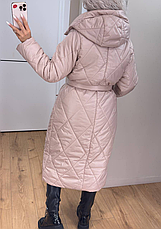 Пальто жіноче зимове стьобане 7886 | розміри s, m, l, фото 3