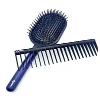 Набір щіток Dyson Designed Paddle brush and Detangling Comb Prussian Blue (Синій)