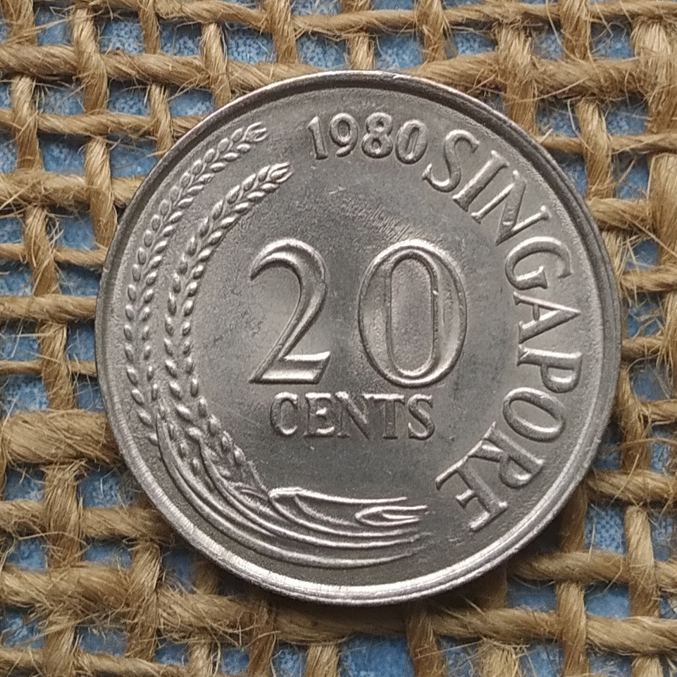 20 центiв 1980 року. Сiнгапур, фото 1