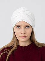 Шапка тюрбан бавовняний жіночий D.Hats молочний