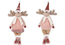 М'яка новорічна іграшка Олени Дівчинка та Хлопчик 89см