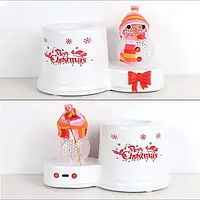 Новорічний нічник проектор сніговик на підставці від Usb святковий нічник з підсвічуванням в дитячу florentia