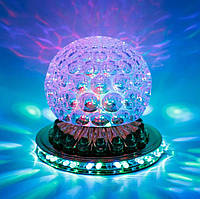 Світлодіодна лампа на підставці куля обертається Rgb диско лампа нічник зі світломузикою florentia