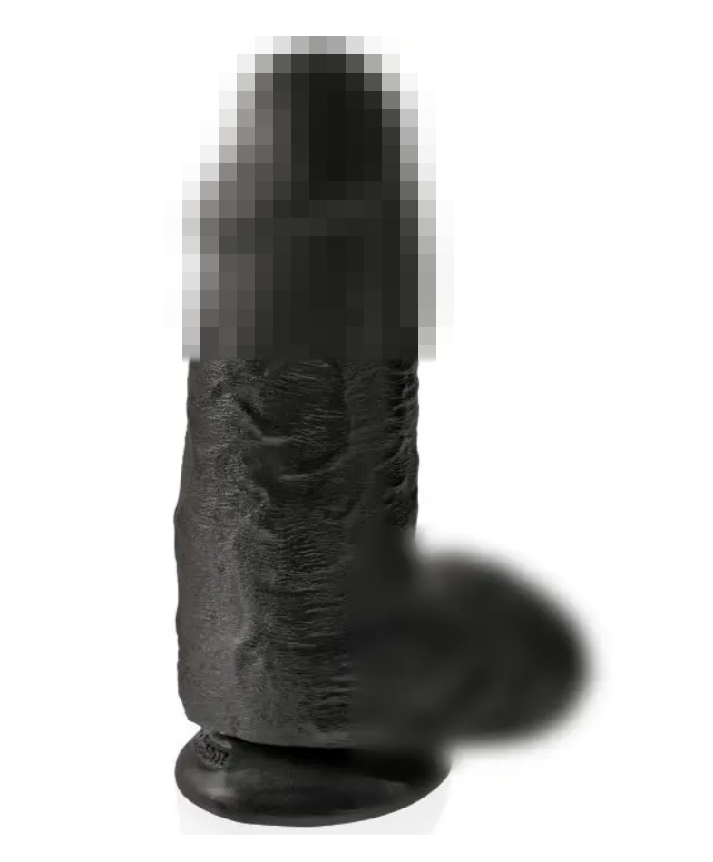 Фалоїмітатор KING COCK CHUBBY BLACK, 23х7,6 см., фото 1