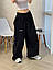 Жіночі теплі спортивні штани-шаровари на флісі вільні широкі на затяжках, фото 4